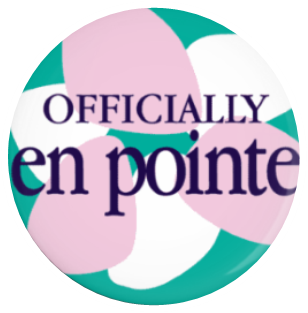 Button - Officially En Pointe (Lavender/Green) – B Plus Printworks