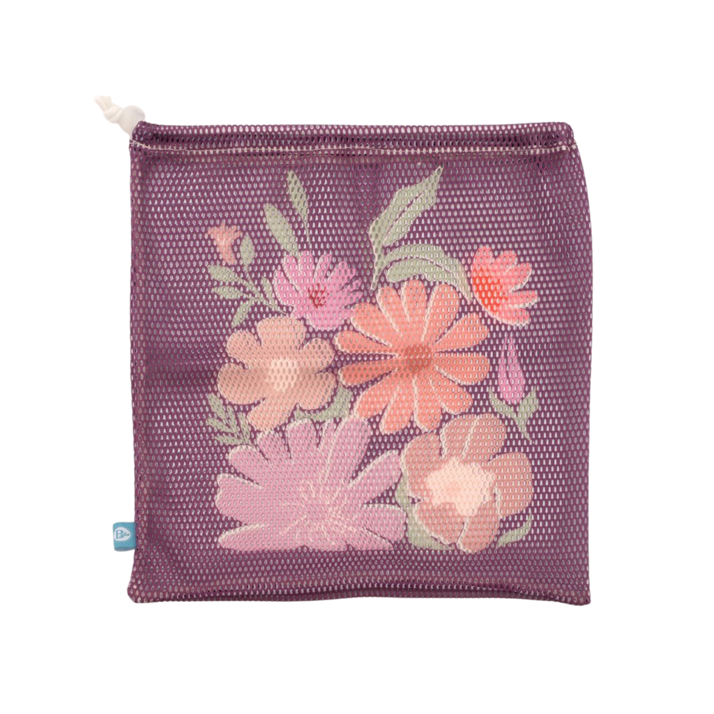 Printed Mesh Bag - Eggplant