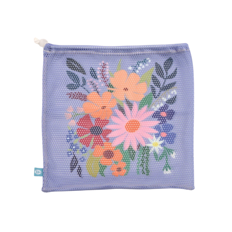 Printed Mesh Bag - Light Blue