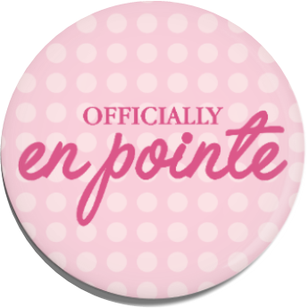 Button - Officially En Pointe (Dots)