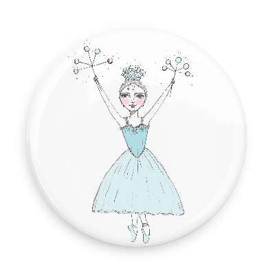 Button - Snowflake Ballerina